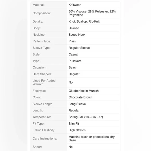 Brown Ribbed Knit Sweater - Picture 6 of 8